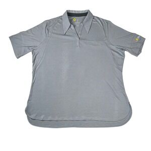 Elevate Torres Microsoft Polo Shirt Womens 3XL Steel Grey Short Sleeve V-Neck